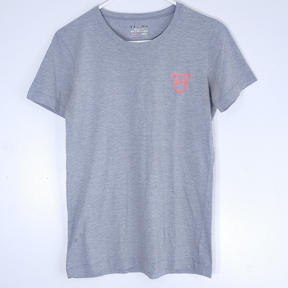 Under Armor Heat Gear Logo T-Shirt "Fast Pitch" - Picture 1 of 8